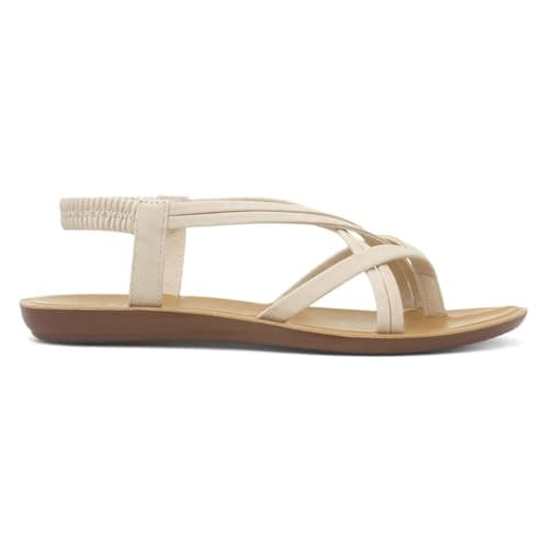 Lilley Womens Cream Flat Strappy Toe Post Sandal - Size 5 UK - Off-White — view 2