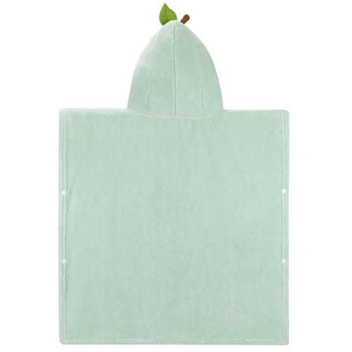 Bebamour Baby Hooded Towels Wearable Hooded Towel for Boys Girls Absorbent Hooded Towel for Toddlers, 25"x 25", 0-6 Years, Green — view 4