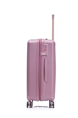 CELIMS - Linea Premium | TSA Padlock | Expandable | 8 Wheels 360 | Peach Skin | Cabin Suitcase, Large, Medium | ABS, Cloud Pink, Medium, Medium — view 3