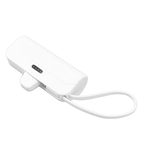 LICAEVEY Mini Portable Charger with Built in Cables for IOS and Type C, 2 in 1 USB C Power Bank for Emergency, Dual Input Charger for Travel and Outdoor Use — view 3