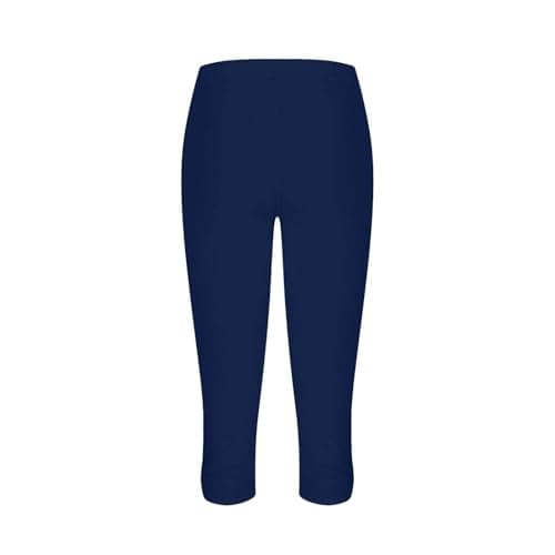 Womens Pants, Womens High Waist Yoga Capris Lightweight Navy — view 4