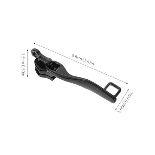BUGUUYO 5pairs Metal Double-Layer Zipper Pulls with Lock Hole Smooth Sliding Replacement for Luggage Repair Anti-Theft Design Extend Suitcase Lifespan Reliable Zipper Slider Accessories — view 2