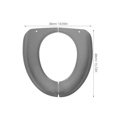 Homoyoyo Portable Foldable Toilet Seat Cover Cushion Waterproof Plastic Adult Toilet Cushion for Public Restrooms and Home Use Nordic Gray Travel Camping Restrooms — view 2