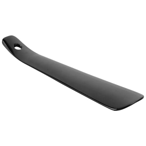 BCOATH Stainless Steel Shoe Horn 14cm Portable Design Easy to Use Walking Shoes Helper Tool for Women Suitable for Travel and Home Use Black Metal
