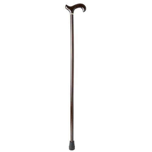 Woodland Wooden Derby Cane Lightweight Walking Stick for Men Women, Brown — view 2