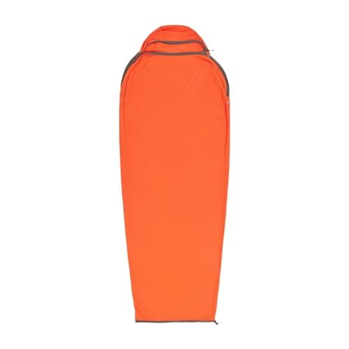 Sea to Summit - Reactor Extreme Sleeping Bag Liner - Regular Mummy With Drawcord - Thermolite For Thermal Boost - Ultra-Sil Stuff Pack - For Backpacking, Camping & Winter Camping - Orange - 364g