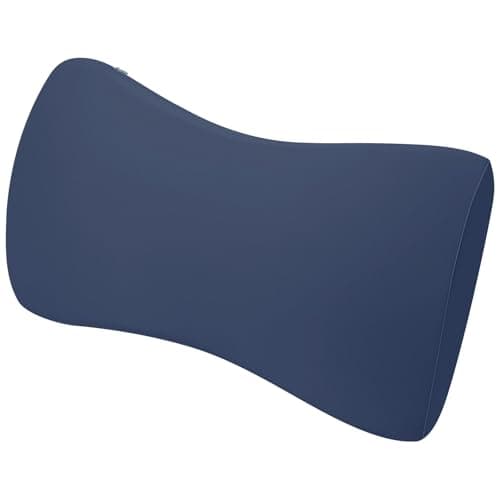 HOTUT Lumbar Support Pillow, Lower Back Pillow for Sleeping, Memory Foam Waist Pillow, Side Sleeper Low Back Pain Relief Pillow, Car Seat Cushions for Bed Chair Car Office Travel(Dark Blue)
