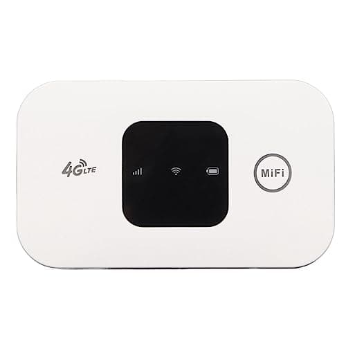 Unlocked 4G LTE Portable WiFi Hotspot Router, 300Mbps High Speed SIM Card Device with 2100mAh Battery for Home & International Travel, Support 10 Users
