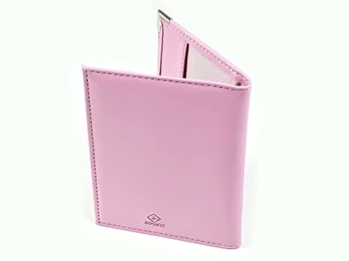 Esposti British Passport Holder | UK Passport Wallet | UK Passport Cover | Non EU | Premium PU Leather | Silver Protective Corners | Pink — view 3