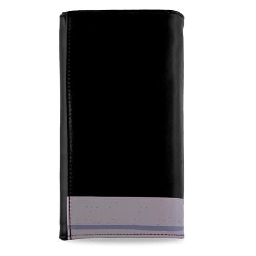 kukubird Large PU Leather Zipper Coin Pocket Wallet, Black Floral Elephant, L, Classic — view 3