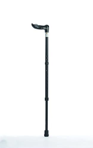 Coopers Adjustable Fischer Handle Walking Stick - Black Medium (Left Hand)