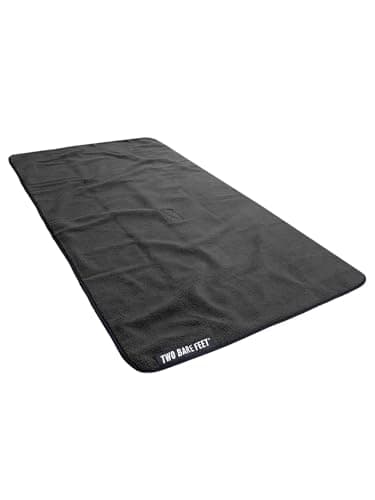 Two Bare Feet Sherpa Lined Waterproof Beach Travel Blanket – Warm, Cozy, Windproof Outdoor Blanket for Camping, Picnics, Hiking & Beach Days – Portable & Lightweight (Black/Charcoal, 145cm x 80cm) — view 2
