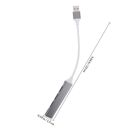 HEMOTON USB Hub Multi Port Adapter USB Expander Hub for Laptop Aluminium Alloy Plug and Play Supports Simultaneous Connection for Travel Girl — view 2