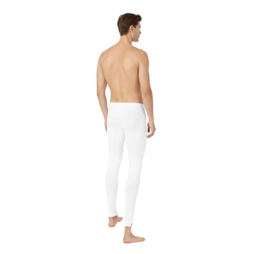 Men's Thermal Leggings Underwear Long Johns Bottoms for Winter Warmth, Men Thermal Pants Base Layer Winter for Skiing, Hiking, Cycling, Gym & Training (UK, Alpha, XL, Regular, Regular, 1, White) — view 2