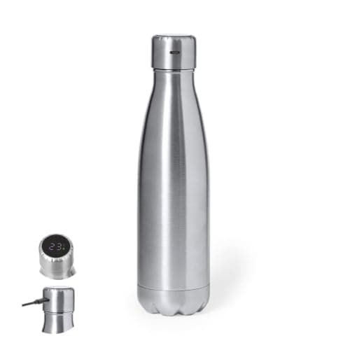 Personalised 500ml Smart Temperature Display Thermal Bottle - Double Wall Stainless Steel Vacuum Insulated Water Bottle with Rechargeable Touch Screen Lid — view 2