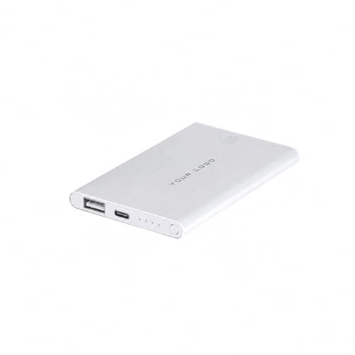Sawfish Personalised Power Bank Backen 4000mAh USB & USB-C Fast Charging Portable External Battery Pack with LED Indicators, Type-C Cable Included