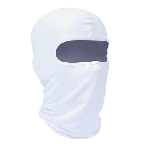 LONGKING Balaclava Face Mask for Men– Skiing, Snowboarding, Motorcycle, UV Protection & Wind Protection, White