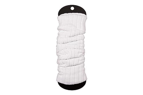Ateena Wool Knit Long Leg Warmers for Women and Girls, Ankle Cuffs Heaters, Max Calves Circumference -17.6" (L/XL) Length-23.6", White