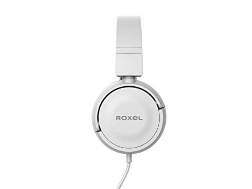 Roxel RX110 Lightweight Wired Foldable Headphones with Mic & Volume Control, On-Ear Headphones, Ergonomic Design, Answer Incoming Calls, Compatible with Android and IOS Devices (White) — view 5
