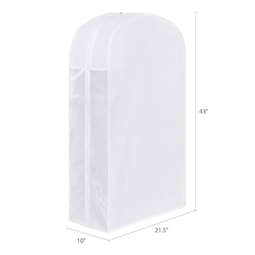 Syeeiex 3x Luxury Cotton Garment Bags for Hanging Clothes, 43 inch Suit Bag — view 6