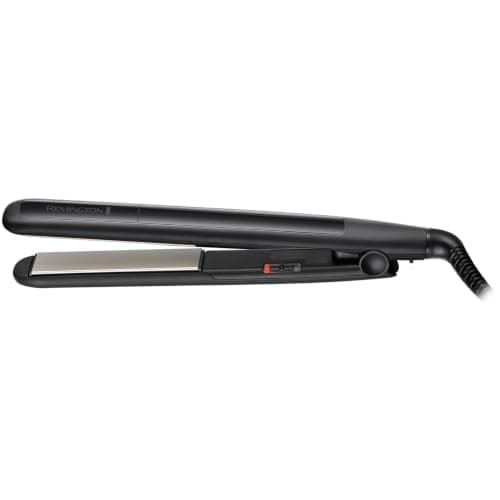 Remington Slim Hair Straightener with Ceramic coating - 110mm floating plates, 215°C, Fast 30 second heat up, Worldwide voltage for travel, Auto shut off, S1370