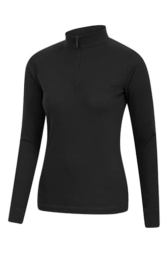 Mountain Warehouse Talus Womens Long Sleeve Base Layer Top Black (Zip Neck) 12 — view 4