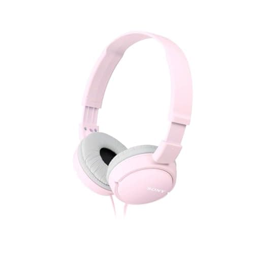 Sony MDR-ZX110 Wired Overhead Headphones, Neodymium Dynamic Drivers, Swivel Fold Design - Pink