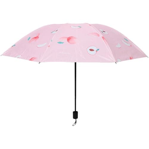 POPETPOP Travel Foldable Umbrella Windproof Rain and Sun Protection Lightweight Portable Umbrella for Women and Men Quick-drying Fabric