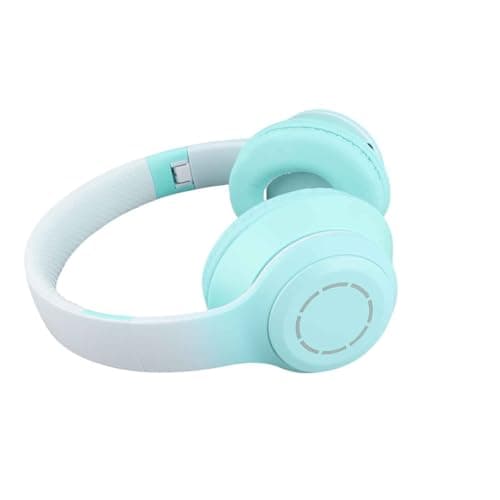 Cocoarm BT Wireless On-Ear Headphones,LED Light,18-Hour Playtime,HD Sound,Gradient Design,Foldable Travel Headphones with 5.2,Stainless Steel Headband,Kids (Green) — view 6