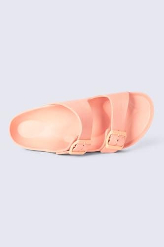 Animal Shore Women's Sliders - Lightweight Slip-On Sandals with EVA Cushioning - Spring Summer, Beach, Walking & Outdoors Coral 5 — view 3