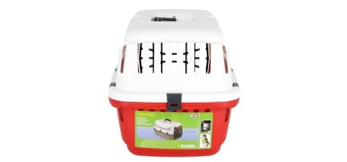 Kerbl Transport Box Expedion with Plastic Door, 45 x 30 x 30 cm, Creme/ Bordeaux — view 4