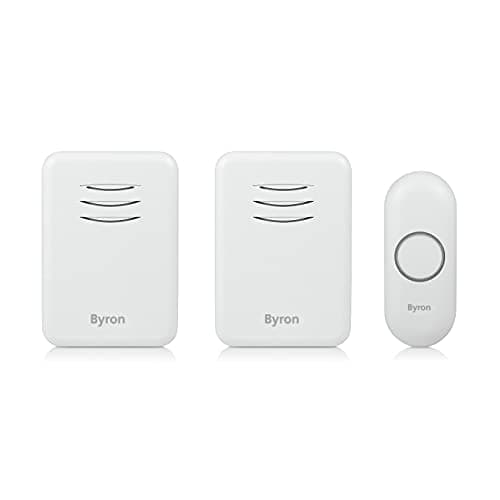 Byron Wireless Doorbell Set, Portable Battery-powered Chime & Plug-In Chime, 150m Range in open field, 16 Melodies, DBY-22314UK — view 3