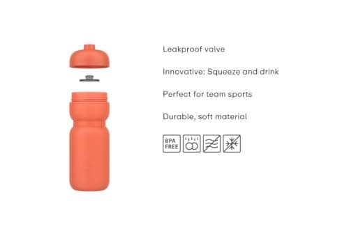 Mepal - Squeeze Bottle Sport - Leakproof Valve - Squeeze and Drink - Durable, soft Material - Water Bottle - 600 ml - Graphite black — view 3