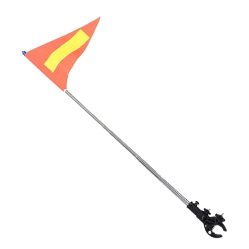 PACKOVE High Visibility Kayak Safety Flag with Polyester Material and Stainless Steel Mount, Easy Installation and Portable Design for Travel and Exploration Trips on Canoes and Kayaks