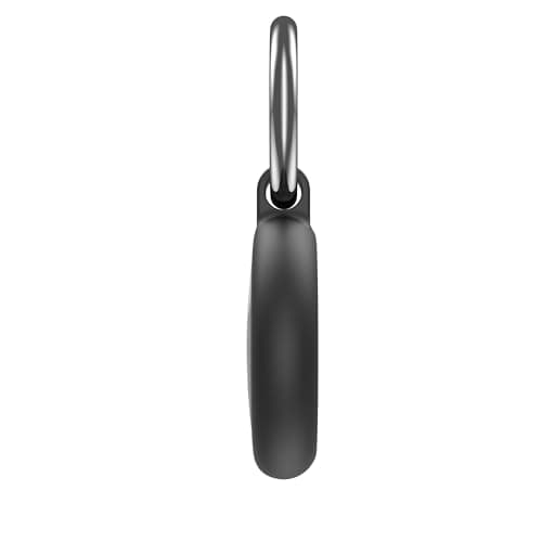 AirTag Holder AirTag Silicone Case, with Key Ring, TPU Waterproof Protective Case for AirTags Keychain for Keys, Bags, Luggage, Pet Collar, Anti-Lost and Scratch-Resistant, Fully Covered (Black) — view 3