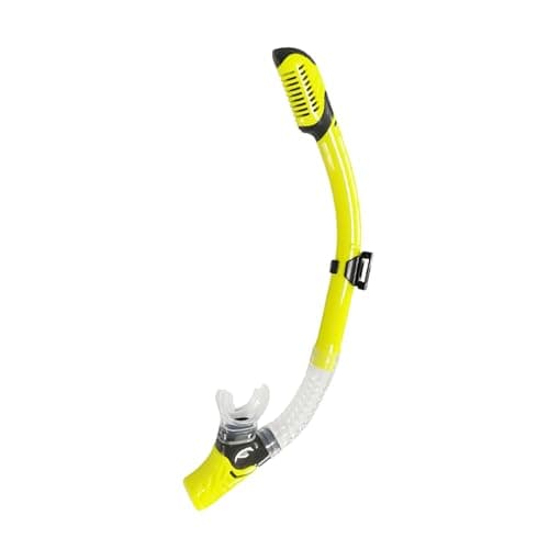 Swim Training Snorkel for Pool, Swimming Center Scuba Snorkel, Diving Snorkel for Adult Kids and Underwater, Snorkeling Accessories with Fully Dry Water Shutoff Valve and Silicone Nozzle
