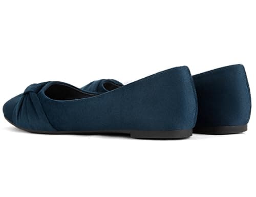 MaxMuxun Women Pregnant Walking Casual Dolly Shoes Slip-on Bow-tie Ballet Ballerina Pumps After Party Navy Flats Size 6 UK / 39 EU — view 4