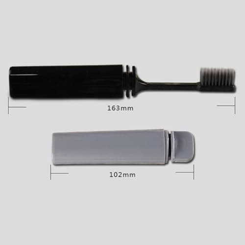 VALICLUD Portable Folding Toothbrush and Anti-Skid Design 2pcs with Bamboo Charcoal Bristles and Daily Oral Hygiene Soft Manual Toothbrush for Travel Use for Personal Care — view 4