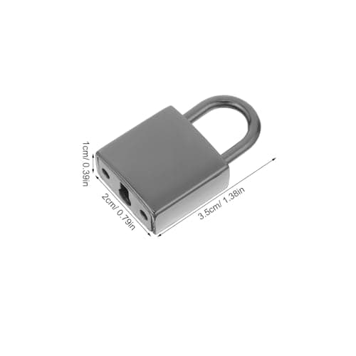 SOLUSTRE 6 Pack Mini Luggage Padlocks with Keys, Zinc Alloy Square Travel Locks for Backpacks and Toolboxes, Simple Space-Saving Design for School or Office Use — view 2