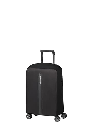 Samsonite TA Revolution - Foldable protective cover for S-size suitcases, suitcase cover suitable for 55 cm, travel suitcase protection, with reflective detail, Black