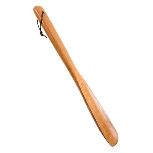Wood Shoe Horn Long Handle Bamboo Design Travel Shoehorn for Shoes