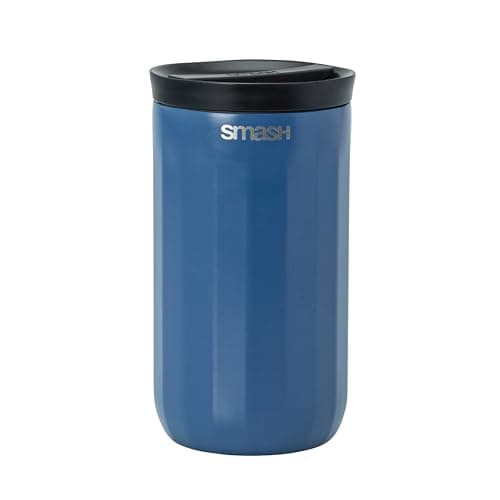 Smash Stainless Steel Twist & Lock Linear Travel Coffee Mug 350ml/ 12 fl oz Blue