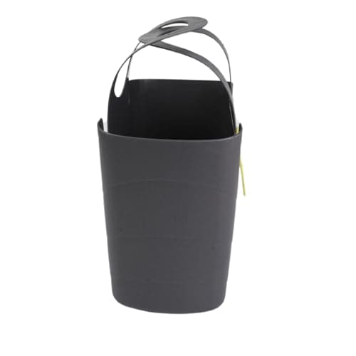 Reusable Tote Shopping Carry All Bag Basket Bucket Travel Foldable Shopping Bags Plastic Large Handles Strong Multipurpose for Laundry Beach Storage Flexible (Grey, Large) — view 5