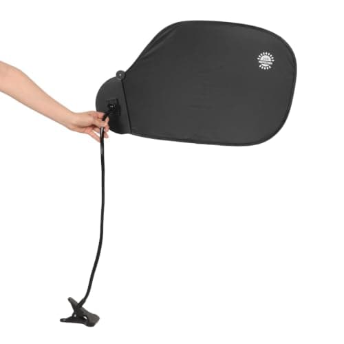 HEATSHAKING Laptop Sun Shade Adjustable Clip Screen Shade for Office Outdoor Work Portable Anti-glare Cover for Laptops and Tablets Collapsible Black Design — view 4