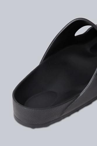 Animal Shore Men's Sliders - Slip-On, Lightweight Sandals with EVA Cushioning - Spring Summer, Beach, Outdoors Black 10 — view 5