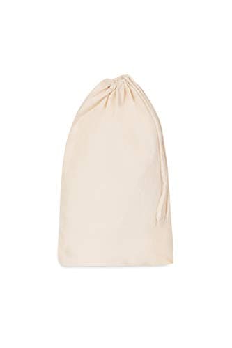 Bronta Mill Plain Natural 100% Cotton Drawstring Stuff Bags | Eco Friendly Storage Pouch | Beige - M - 45cm x 30cm