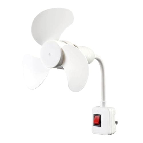 Plug Fan with Adapter, Mini Quiet Electric Socket Fan Adjustable Angle, Three Leaves Fan Blade 12-Inch Desk Wall Table Fans, Bathroom, Dormitory, Office