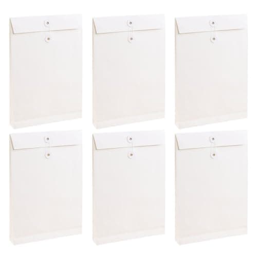 Alipis 6pcs White Document Carrier Bags Large Capacity Paper Organizer Folder Briefcase Cases for Office Business Travel Clothes Packing and Storage