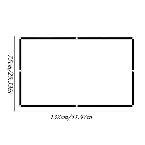 Projector Screen - Portable Foldable Theater Screen, Large Video Roll Up Magnetic, Wide Viewing Panel | Indoor Outdoor Cinema Equipment for Camping RV Backyard — view 6