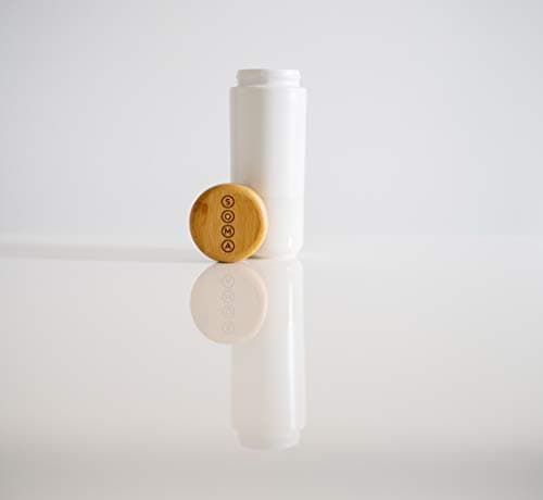 Soma Insulated Ceramic Mug with Bamboo Lid for Travel, Pearl — view 2